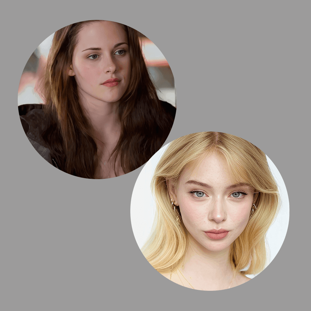 Face morph example — Two faces